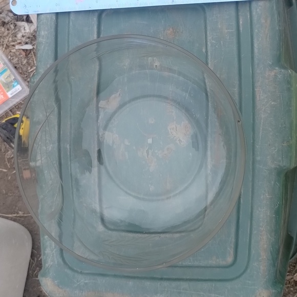 Large leaf etched glass bowl - Picture 6 of 7